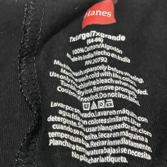 NWT Hanes Classics Cotton Blend Boxers Men's Plus Size 7X Lot Of 2 Black Gray - Picture 10 of 10